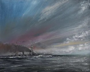 Moltke tritt in die Skagerrak-Schlacht 1916 ein, 2014